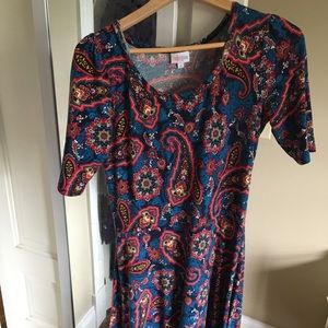 Lularoe blue paisley Ana dress